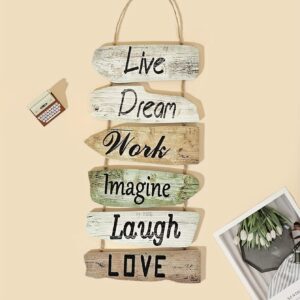 1pc, Warm and Inspirational Wooden Tag for Home Decoration and Gifts - Perfect for Holidays and Birthdays
