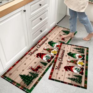 1/2pcs, Anti-slip Stain Resistant Christmas Area Rug, For Living Room Bedroom Kitchen Office, Home Decor, Room Decor, Christmas Decor