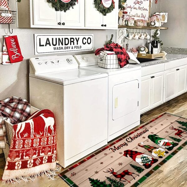 1/2pcs, Anti-slip Stain Resistant Christmas Area Rug, For Living Room Bedroom Kitchen Office, Home Decor, Room Decor, Christmas Decor - Image 7