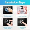 1pc Car Bling Engine Start Ring Decals, Car Push Start Button Cover, Key Ignition Knob Bling Ring, Sparkling Car Interior Accessories For Women