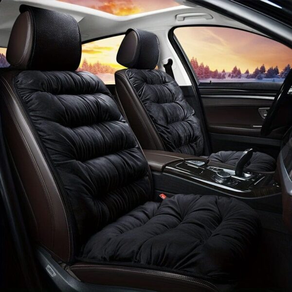 1pc Car Seat Cushion Winter Plush Winter Down Warm Thick Single Seat Soft Backrest Universal Explosion-proof Seat Cushion Cover