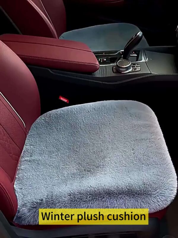 1pc Car Seat Cushion Winter Plush Winter Warmth Thick Wool Square Cushion, Soft Wool Faux Rabbit Fur Auto Seat Covers - Image 11