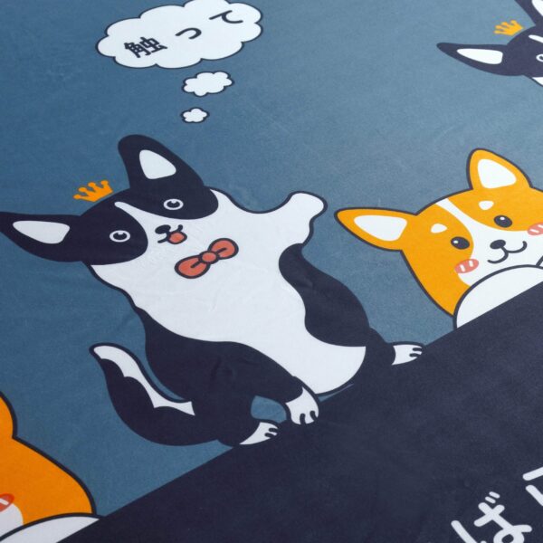 1pc Cartoon Dog Print Fitted Sheet (Without Pillowcase), Soft Comfortable Bedding Mattress Protector, For Bedroom, Guest Room, With Deep Pocket, Fitted Bed Sheet Only - Image 5