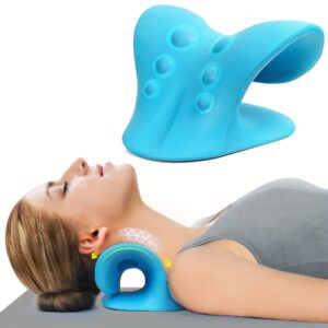 1pc EVA Neck And Shoulder Relaxer, C-Shape Cervical Traction Device, Neck Relax And Cervical Spine Alignment, Chiropractic Pillow Neck Stretcher Massager