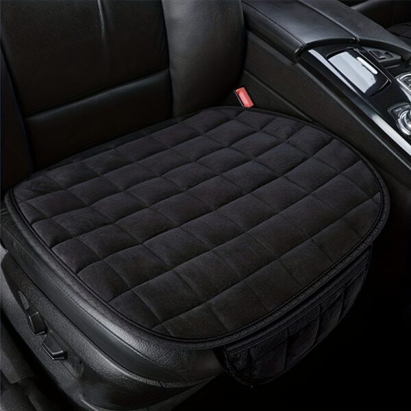 1pc New Winter Short Plush Car Cushion Free Bundle Warm Thickened Single Piece Office Cushion Universal Car Front Row Small Square Cushion - Image 3