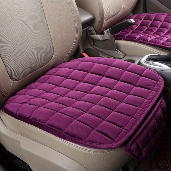 1pc New Winter Short Plush Car Cushion Free Bundle Warm Thickened Single Piece Office Cushion Universal Car Front Row Small Square Cushion - Image 4