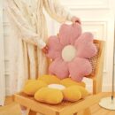 1pc Home Decorative Cushion, Breathable Flower Seat Cushion, Table Chair Cushion Floor Pillow For Sofa Couch Bed Office