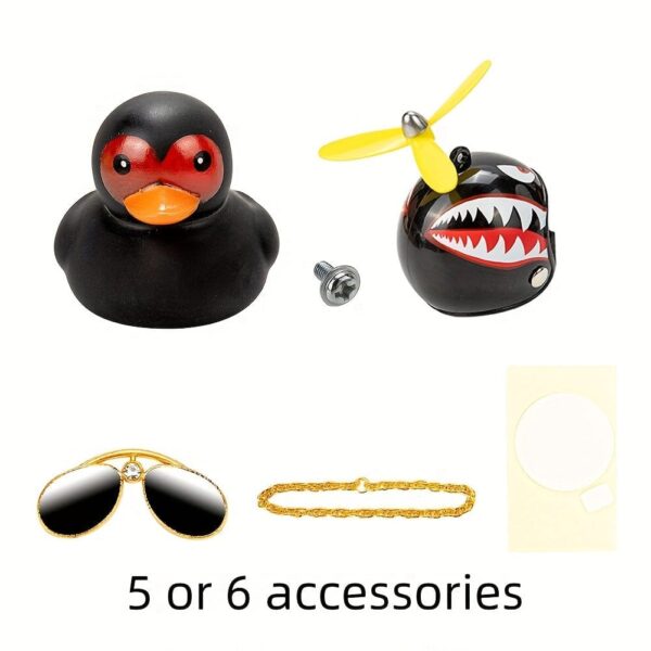 1pc Little Yellow Duck With Helmet Design Car Ornament, Car Dashboard Decoration, Car Interior Decoration - Image 5