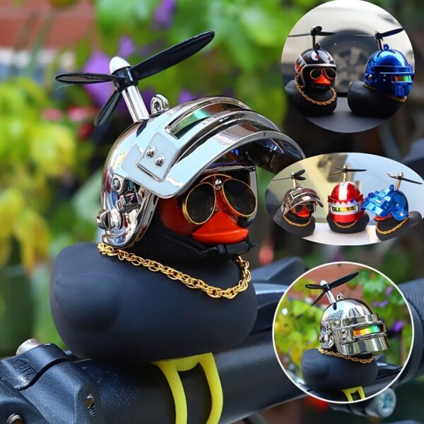 1pc Little Yellow Duck With Helmet Design Car Ornament, Car Dashboard Decoration, Car Interior Decoration - Image 4