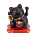 1pc Lucky Beckoning Cat Solar Powered Waving Wealth Cat Decor For Shop Home Car