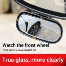 1pc Oval Car Rearview Mirror Blind Spot Mirror, 360 Degree Adjustment HD Small Mirror, Reverse Rearview Mirror Auxiliary Mirror