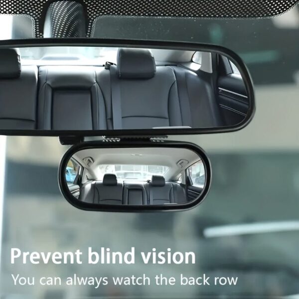 1pc Oval Car Rearview Mirror Blind Spot Mirror, 360 Degree Adjustment HD Small Mirror, Reverse Rearview Mirror Auxiliary Mirror - Image 2