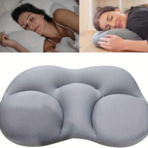 1pc Sleep Pillow, Soft Bed Pillow Micro Egg Shaped Pillows, Breathable Cervical Foam Pillow, 3D All-Round Deep Sleep Pillow For Men Women