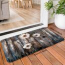 1pc Daisy Pattern Kitchen Mat, Striped And Butterfly Print Carpet, Non-Slip Stain-resistant Area Rug, For Laundry Room, Bathroom, Dining Table, Home Decor Indoor Decor Room Supplies Shower Supplies