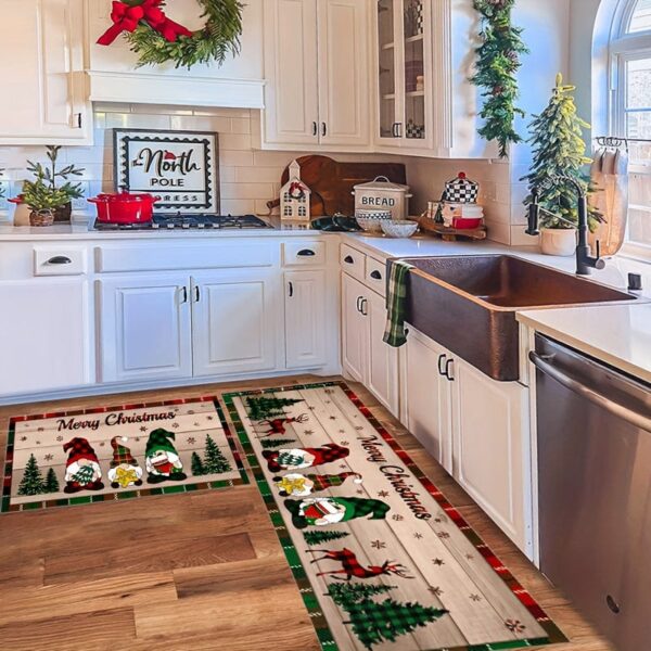 1/2pcs, Anti-slip Stain Resistant Christmas Area Rug, For Living Room Bedroom Kitchen Office, Home Decor, Room Decor, Christmas Decor - Image 6