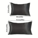 2pcs Satin Pillowcase, Soft And Smooth Texture, Satin Solid Color Envelope Pillowcases, Reduce Hair Breakage Prevent Wrinkles