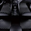 4pcs Car Floor Mats Universal Waterproof Front Rear Full Set Auto Rugs Leather Car Carpet Accessories Interior