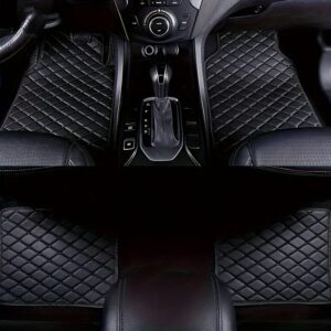 4pcs Car Floor Mats, Universal Waterproof Front & Rear Seats Floor Mats Full Set, PU Leather Car Floor Mats, Car Interior Accessories