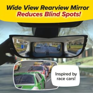 1pc Car Wide Angle Rearview Mirror Curved Large View Interior Mirror Blind Spot Auxiliary Mirror - Suitable For Family Car SUV Truck
