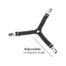 4pcs Triangle Household Bed Sheet Fixers, Adjustable Elastic Sofa Bed Sheet Fixing Clips, Tablecloth Fixing Belt, Anti-running Anti-slip Sheet Buckles