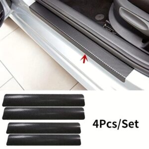 4pcs Car Door Sill Anti-Kick Stickers: Protect Your Car from Scratches & Enhance Its Style!