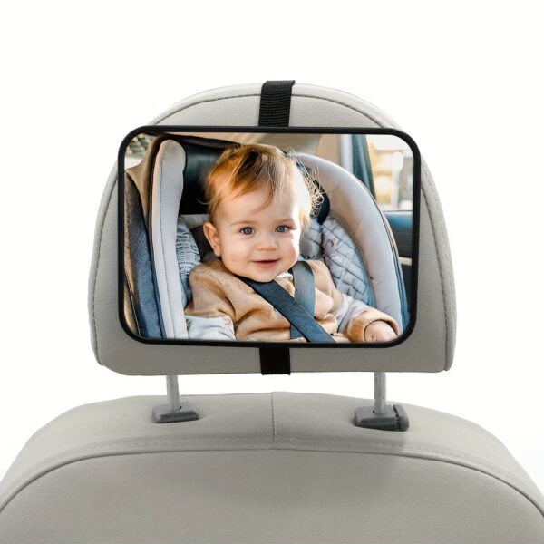 Crash Tested And Certified Shatterproof Car Mirror For Rear Facing Infant With Wide Crystal Clear View - Image 6