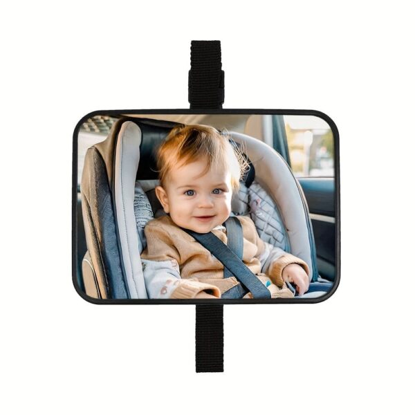 Crash Tested And Certified Shatterproof Car Mirror For Rear Facing Infant With Wide Crystal Clear View - Image 9