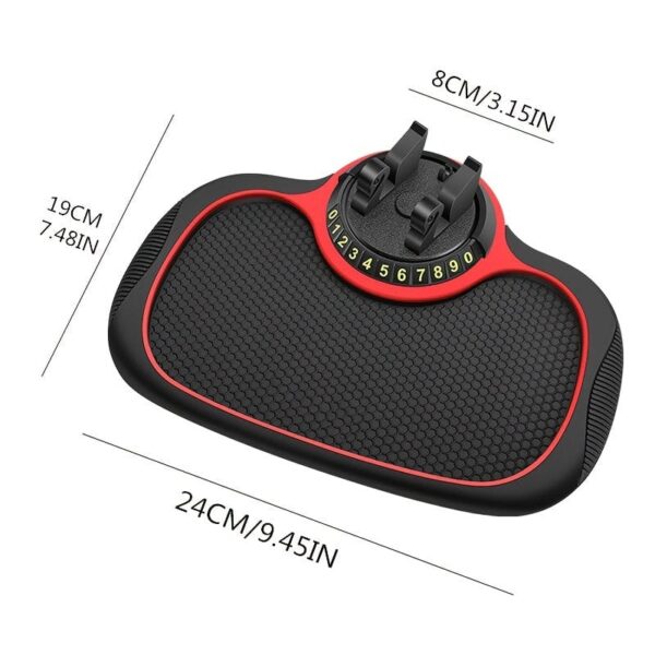 Multi-Functional Car Anti-Slip Mat & Phone Mount, 360°rotating Swan Bracket.Silicone Dashboard Car Pad Mat, Instrument Panel Bracket Anti-Slip Mat - Image 4