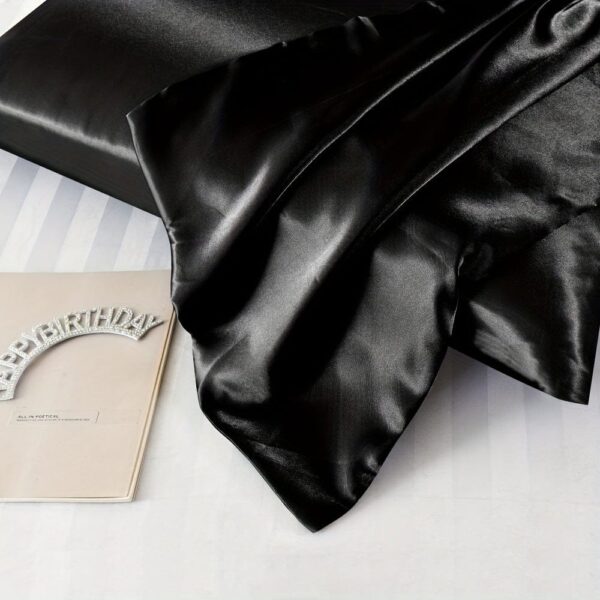 2pcs Satin Pillowcase, Soft And Smooth Texture, Satin Solid Color Envelope Pillowcases, Reduce Hair Breakage Prevent Wrinkles - Image 3