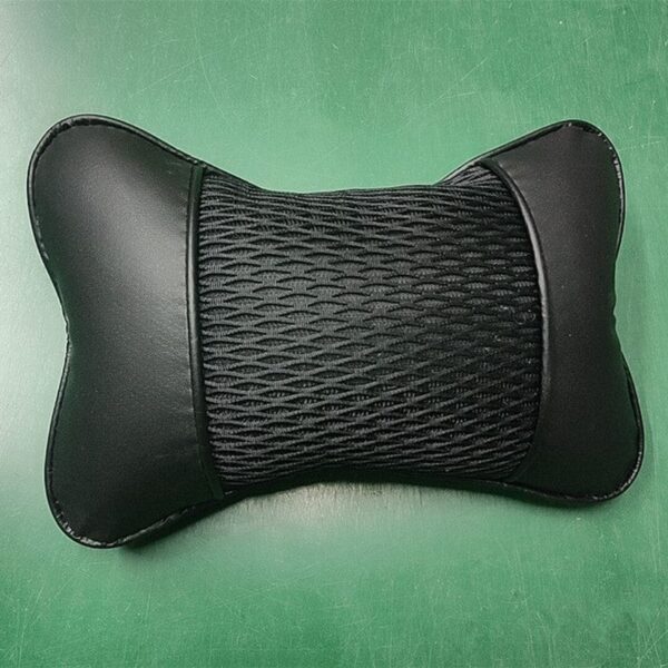 Universal Car Headrest PU Leather Mesh Breathable Neck Pillow, Soft Comfortable Seat Rest Cushion, Auto Accessories Decorations - Image 4