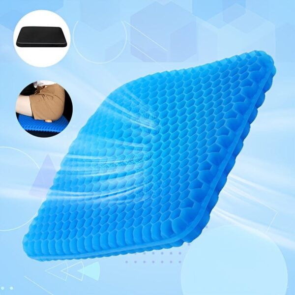 Car Seat Cushion Summer Gel Honeycomb Chair Cushion Cool Cushion Single Ventilated Seat Cushion Breathable Truck Cool Silicone Butt Cushion - Image 2