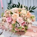 1box Of Artificial Flowers Pink Wedding Flowers With Stems, Fake Cake Flowers Wedding Bouquet, Centerpieces Cake Toppers Shower Decor, Aesthetic Room Decor, Home Decor
