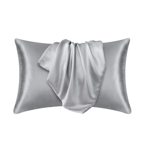 1pc Satin Solid Color Pillowcase, Soft Pillow Cover With Envelope Closure For Bedroom, Bedding Supplies, Without Filler - Image 12