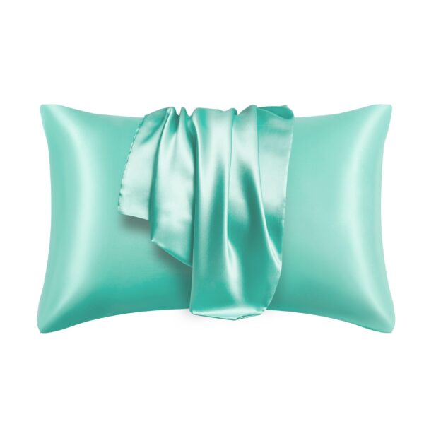 1pc Satin Solid Color Pillowcase, Soft Pillow Cover With Envelope Closure For Bedroom, Bedding Supplies, Without Filler - Image 16