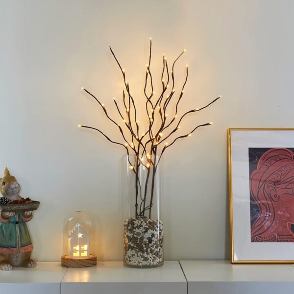 1pc, 20 LED Branch Lights - Indoor Decoration Lighting for Weddings, Birthdays, and Christmas - Fairy Lights with Branch Design - Image 8