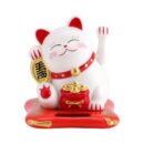 1pc Lucky Beckoning Cat Solar Powered Waving Wealth Cat Decor For Shop Home Car