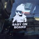 Car Warning Sticker, Car Sign Bumper Mirror Sticker Decal