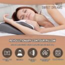 1pc Cervical Memory Foam Pillow For Neck Relax, Ergonomic Orthopedic Neck Support Pillow For Side, Back And Stomach Sleepers With Breathable Pillowcase