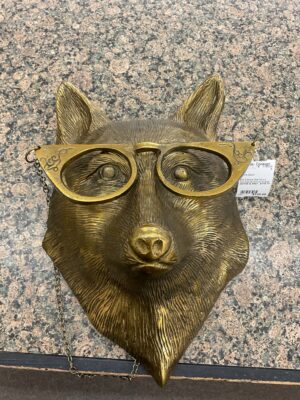 Eric & Eloise Wall Mount Fox Cast Aluminum w/Gold Finish