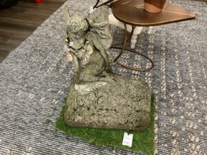 Old Mossy Angel Cement Statuary